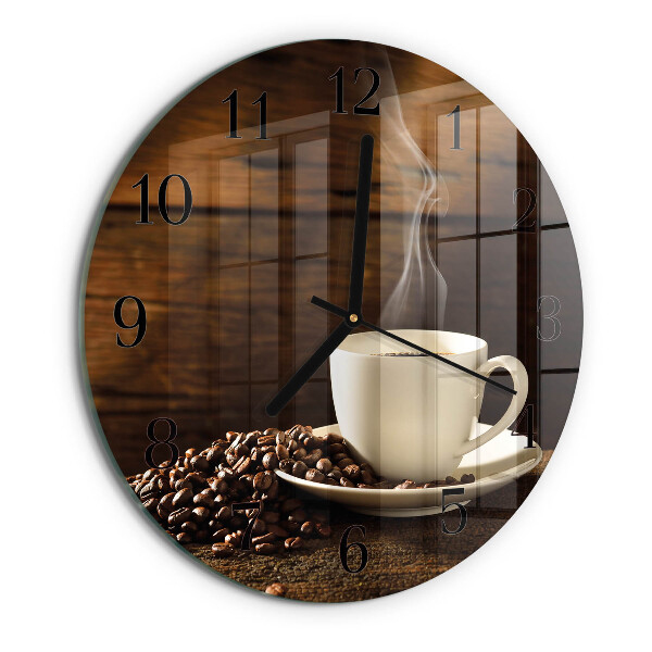 Reloj de pared redondo Café