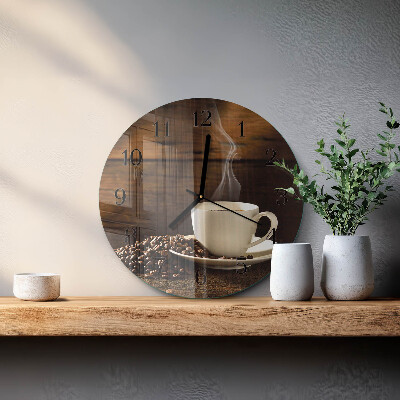 Reloj de pared redondo Café