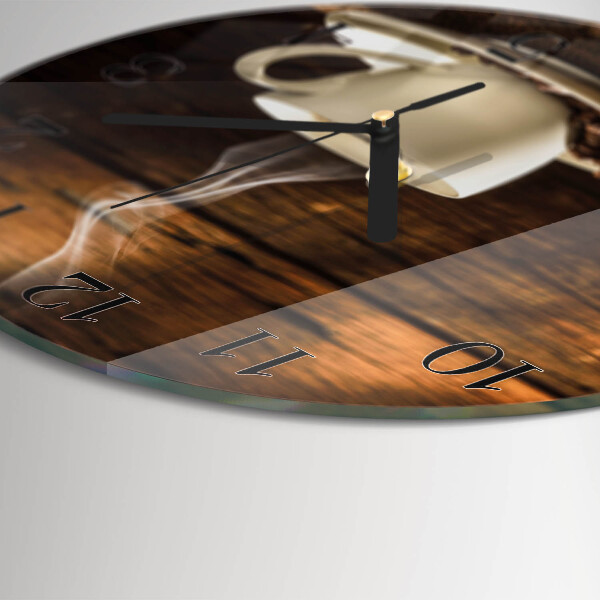 Reloj de pared redondo Café