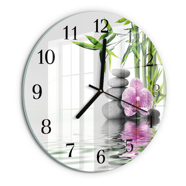 Reloj de pared redondo Árbol de flores