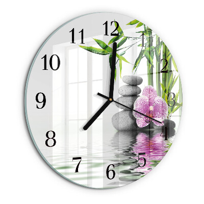 Reloj de pared redondo Árbol de flores