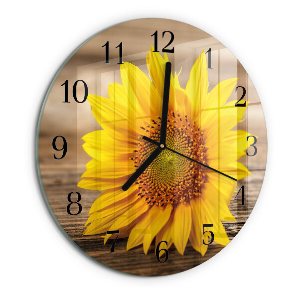 Reloj de pared redondo Girasol