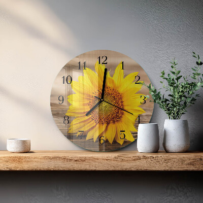 Reloj de pared redondo Girasol