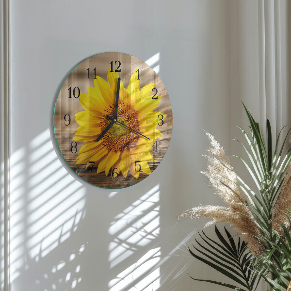 Reloj de pared redondo Girasol