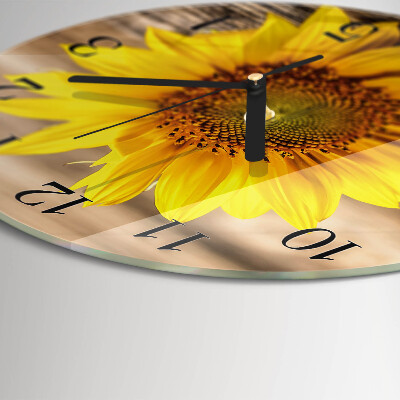 Reloj de pared redondo Girasol