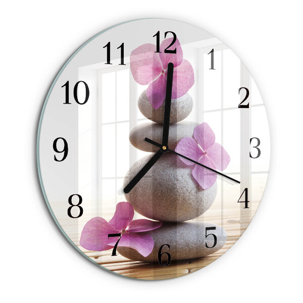 Reloj de pared redondo Spa de piedra