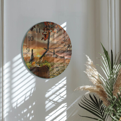 Reloj de pared redondo Vino Naturaleza