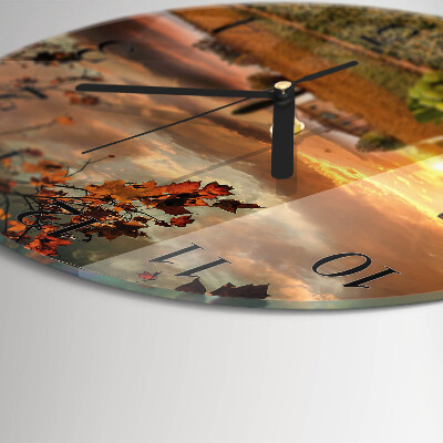 Reloj de pared redondo Vino Naturaleza
