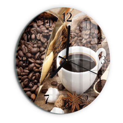 Reloj de pared redondo Café