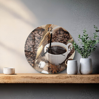 Reloj de pared redondo Café