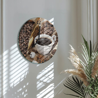 Reloj de pared redondo Café