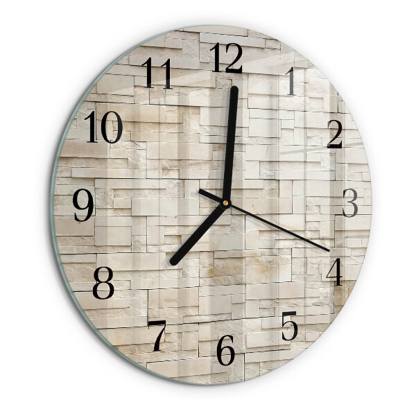 Reloj de pared redondo Muro de piedra