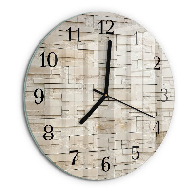 Reloj de pared redondo Muro de piedra