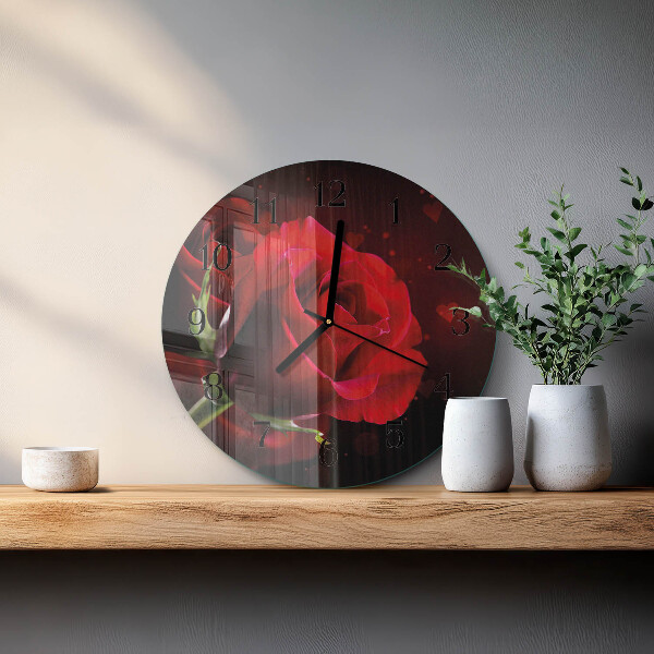 Reloj de pared redondo Rosas