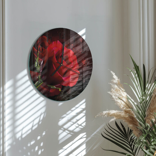 Reloj de pared redondo Rosas