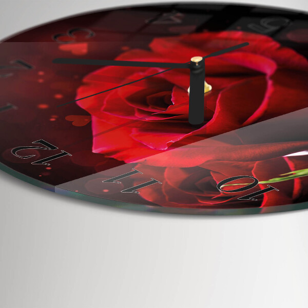 Reloj de pared redondo Rosas