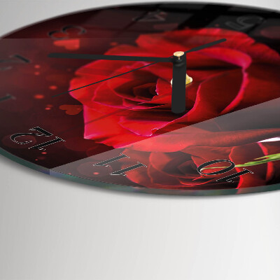 Reloj de pared redondo Rosas