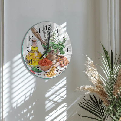 Reloj de pared redondo Especias