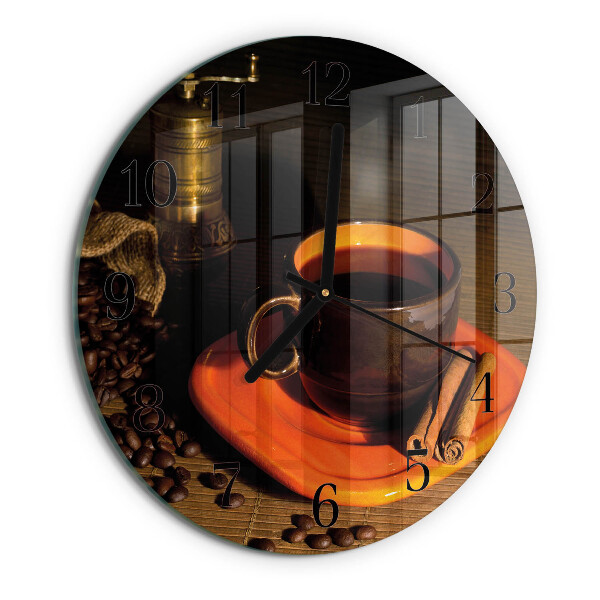 Reloj de pared redondo Café