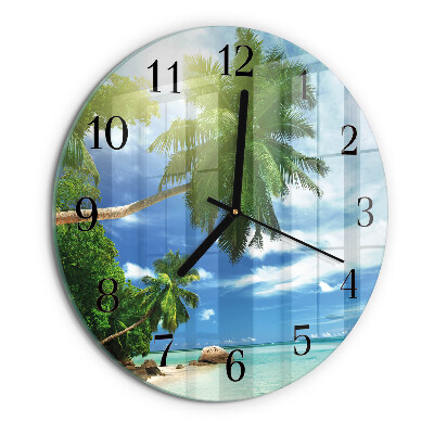 Reloj de pared redondo Isla de las palmeras