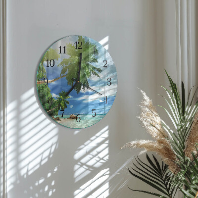 Reloj de pared redondo Isla de las palmeras
