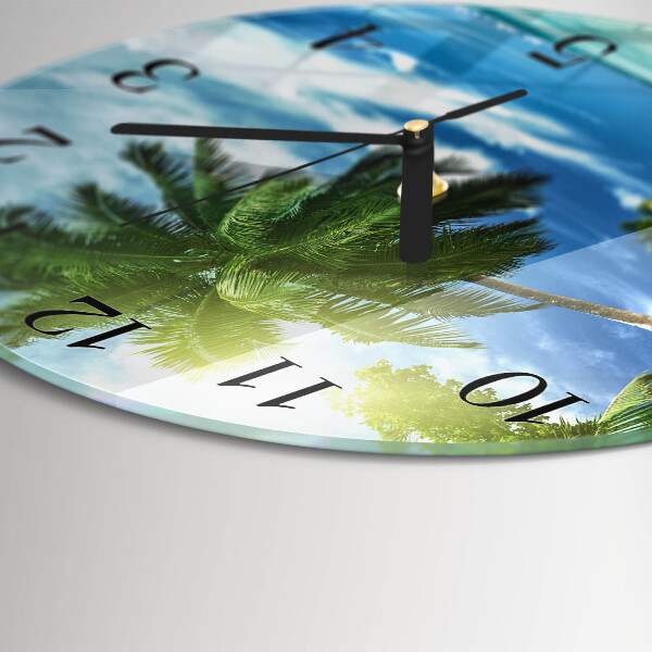 Reloj de pared redondo Isla de las palmeras