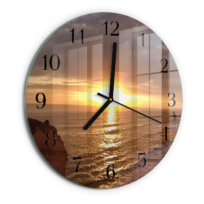 Reloj de pared redondo Atardecer