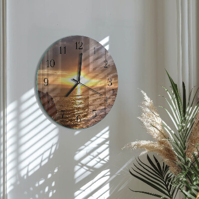 Reloj de pared redondo Atardecer