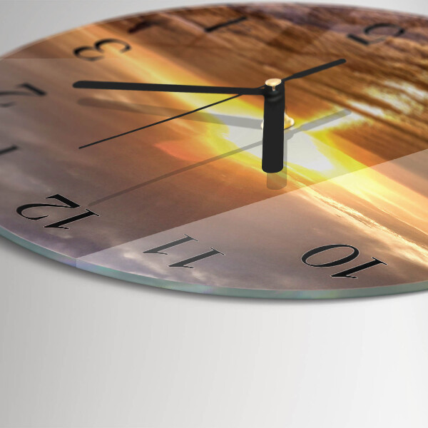 Reloj de pared redondo Atardecer