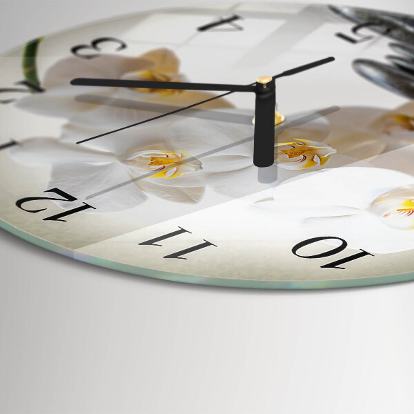 Reloj de pared redondo Orquídea