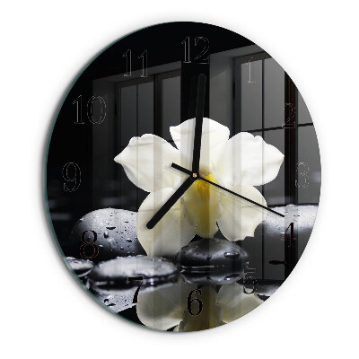 Reloj de pared redondo Piedras de orquídeas