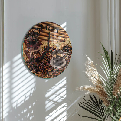 Reloj de pared redondo Granos de café