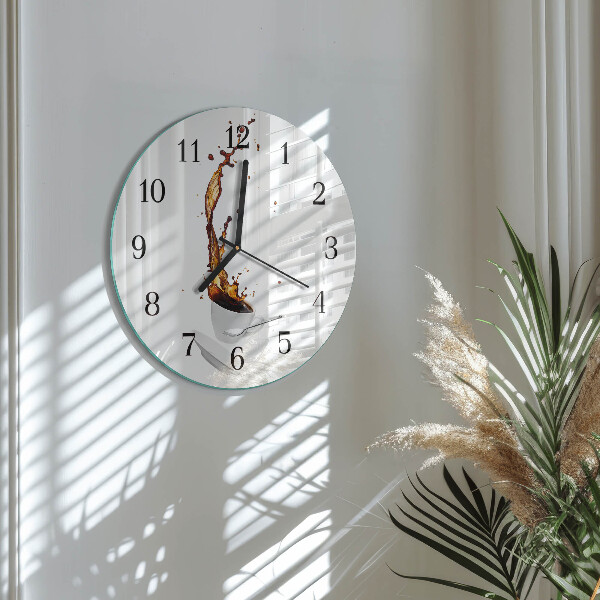 Reloj de pared redondo Café