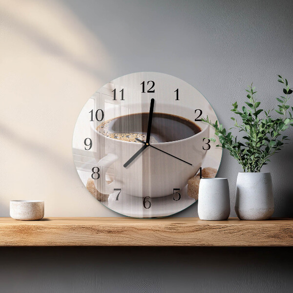 Reloj de pared redondo Café