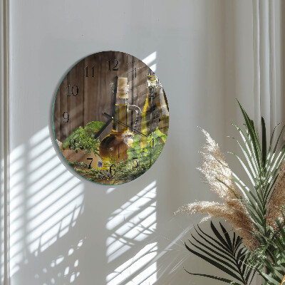 Reloj de pared redondo Aceite