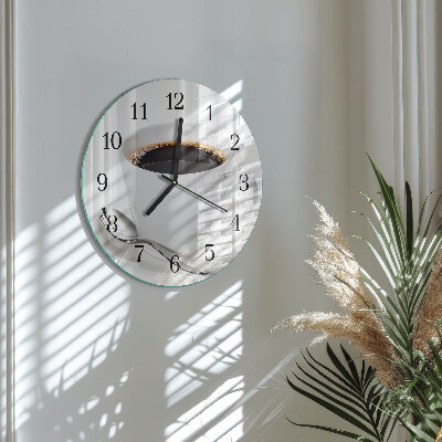 Reloj de pared redondo Café