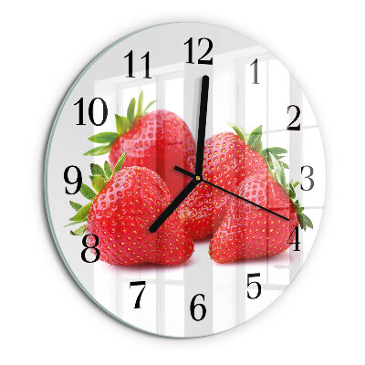 Reloj de pared redondo fresas