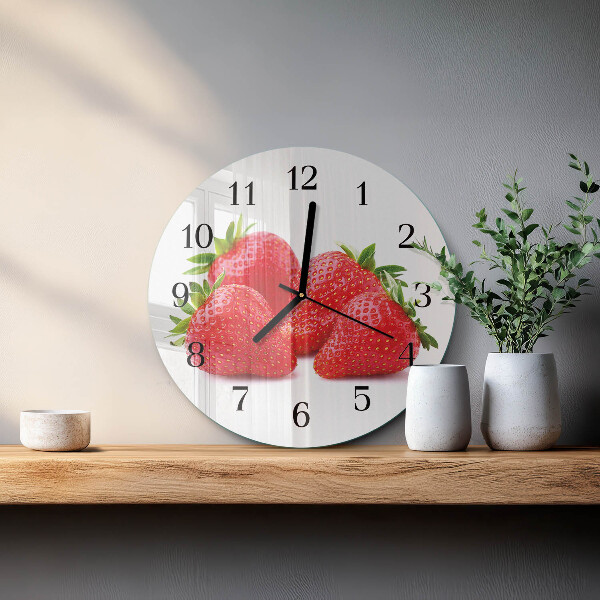 Reloj de pared redondo fresas