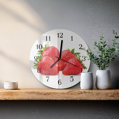 Reloj de pared redondo fresas