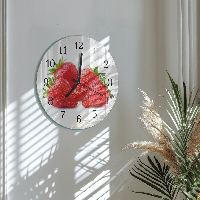 Reloj de pared redondo fresas