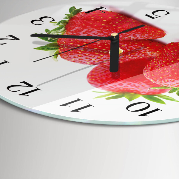 Reloj de pared redondo fresas
