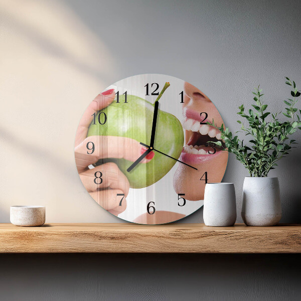 Reloj de pared redondo Manzana