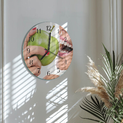 Reloj de pared redondo Manzana