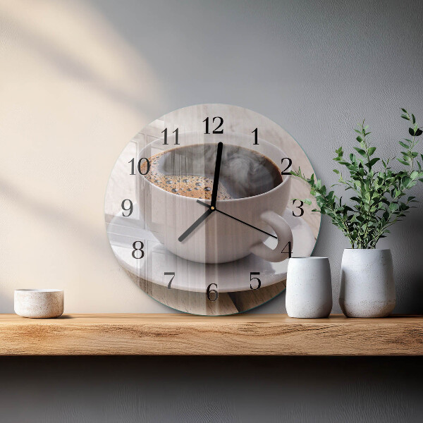 Reloj de pared redondo Café
