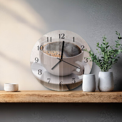 Reloj de pared redondo Café