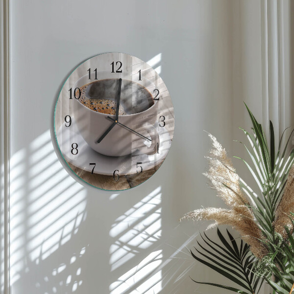 Reloj de pared redondo Café