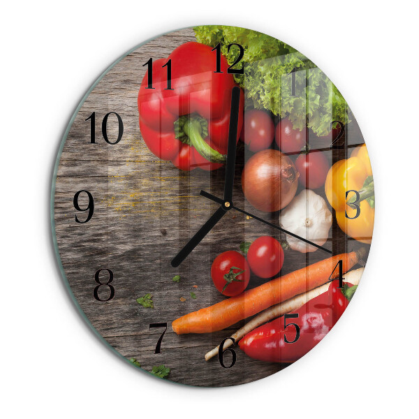 Reloj de pared redondo Verduras