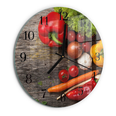Reloj de pared redondo Verduras
