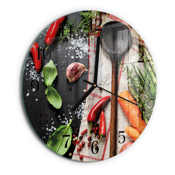 Reloj de pared redondo Especias