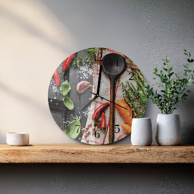 Reloj de pared redondo Especias